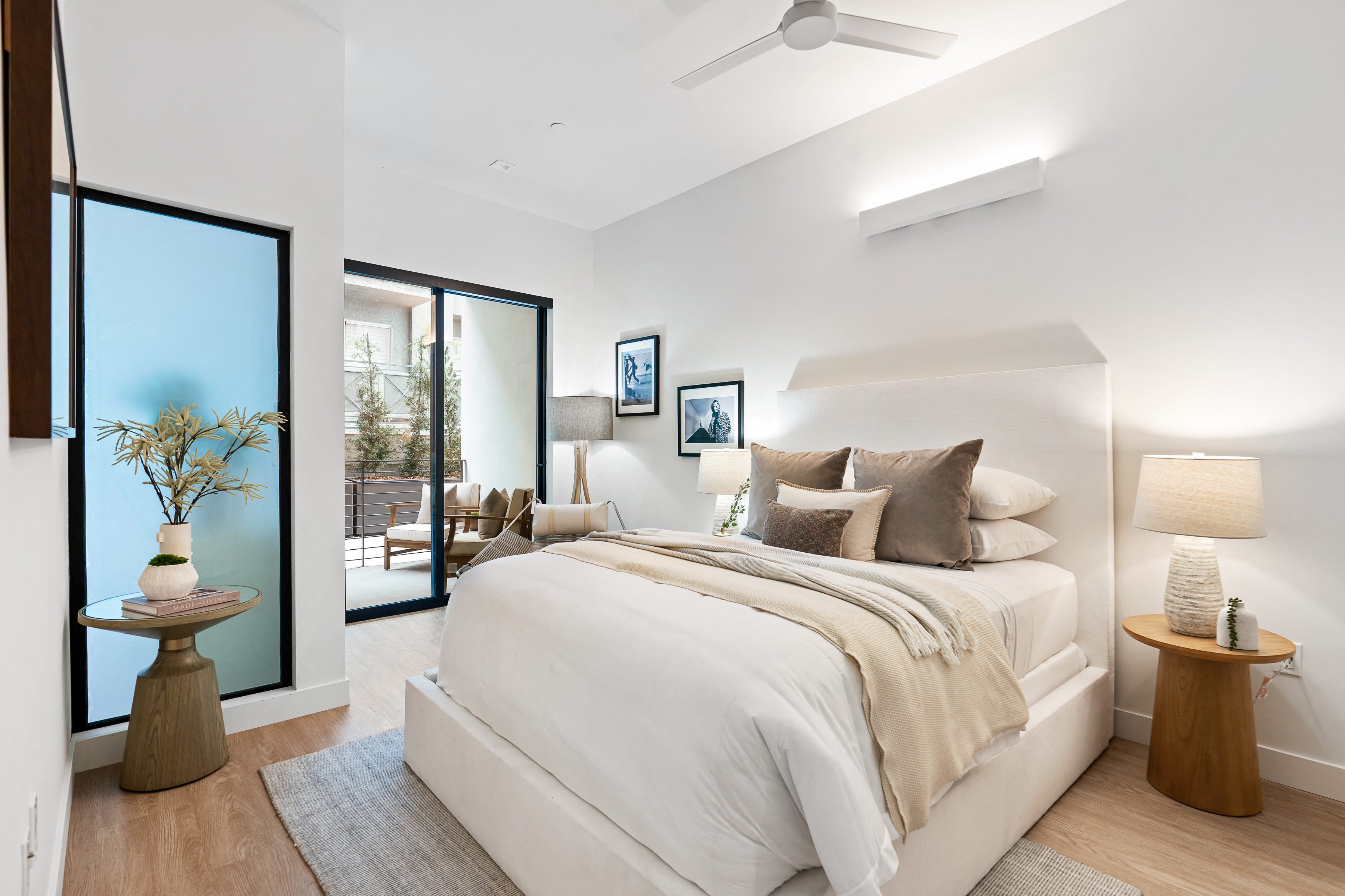 Large bedrooms with ceiling fans